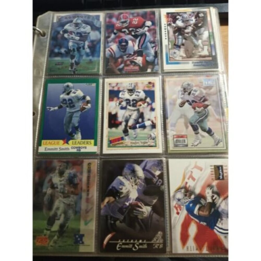 Emmitt Smith  9 card Football Star Lot COWBOYS